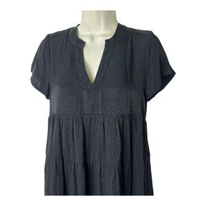 Maeve by Anthropologie Sacha Jaquard Women’s Tiered Black Dress NWT